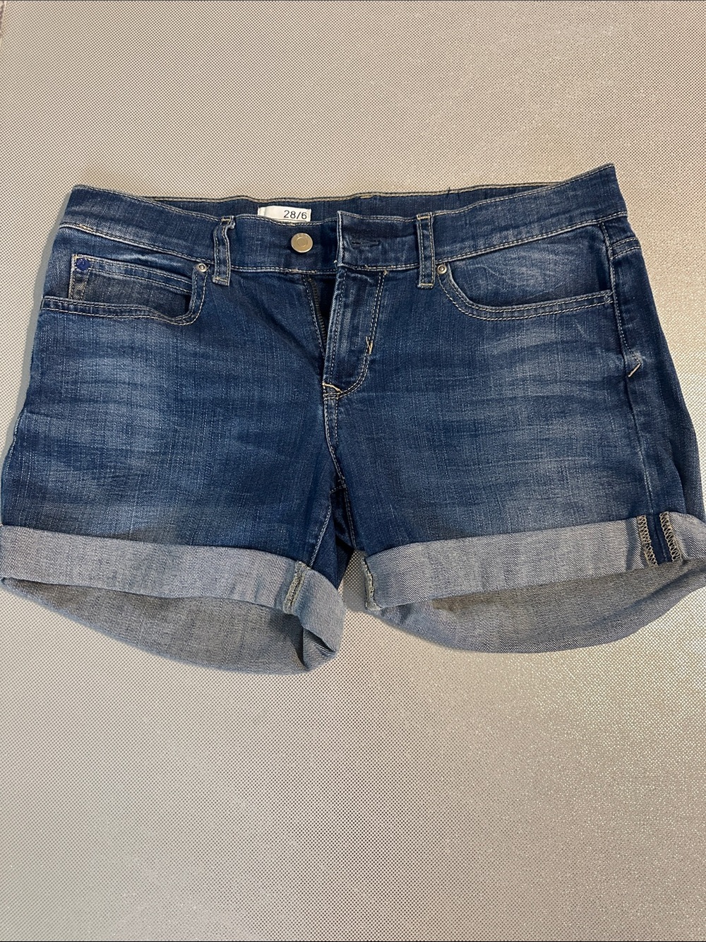 Gap Classic Dark Blue Denim Women's Roll-Cuff Shorts